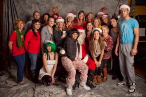 Team Beauty Night takes a moment to pose with Santa. Photo by Ken Villeneuve